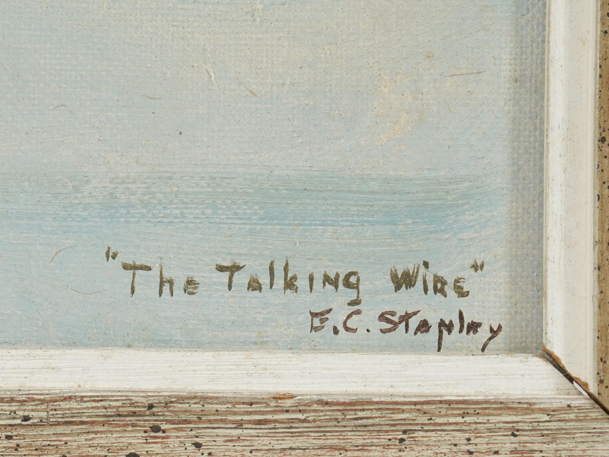 THE TALKING WIRE OIL PAINTING BY E. C. STANLEY PIC-5